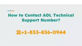 how to contact aol technical support number