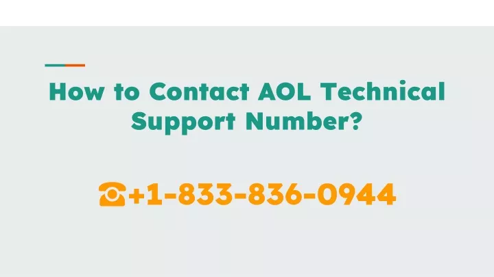 how to contact aol technical support number