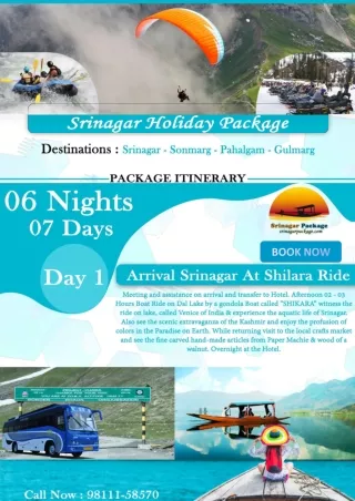 Srinagar Holiday Package | Get 30% Off
