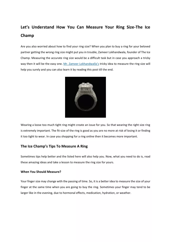 let s understand how you can measure your ring