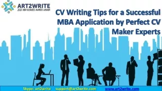 CV Writing Tips for a Successful MBA Application by Perfect CV Maker Experts