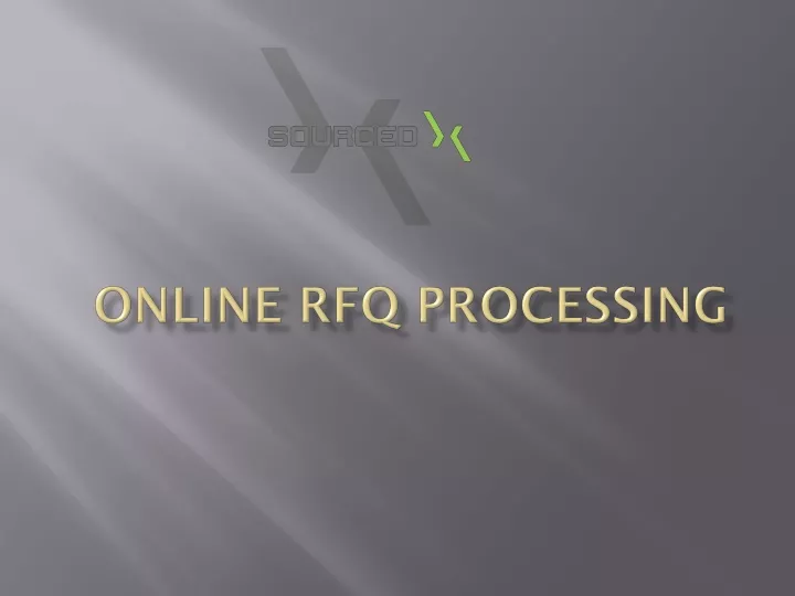 online rfq processing
