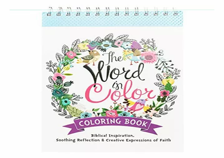 download the word in color wirebound coloring