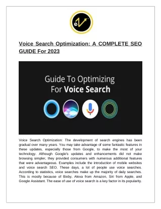 Voice Search Optimization_ A COMPLETE SEO GUIDE For 2023