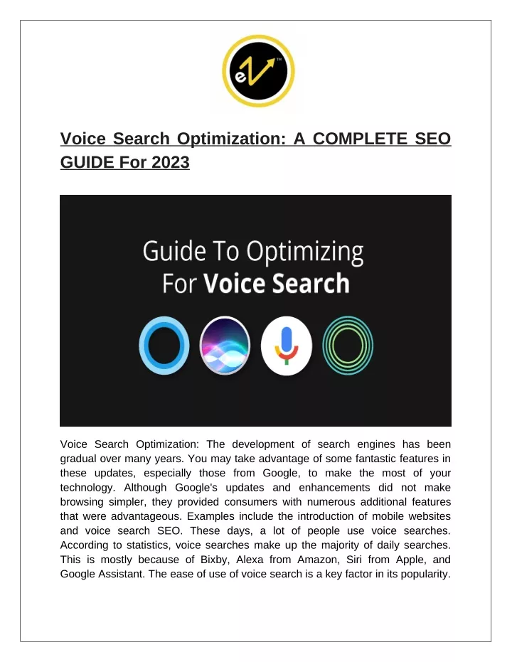 voice search optimization a complete seo guide