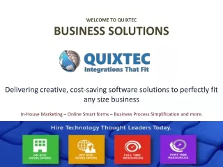 Quixtec Custom Software Development near me