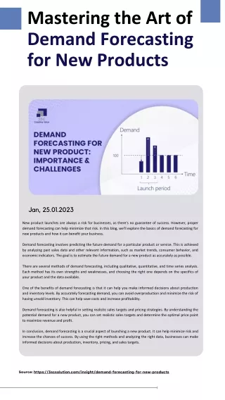 Mastering the Art of Demand Forecasting for New Products