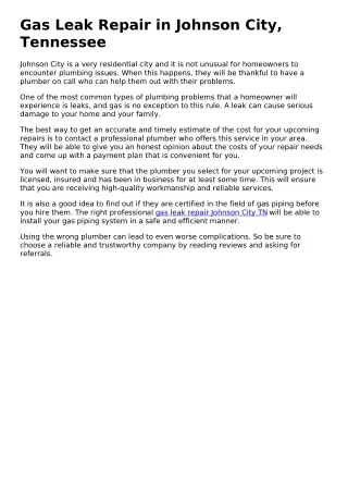 gas leak repair