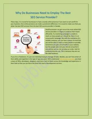 Businesses Need To Employ The Best SEO Services