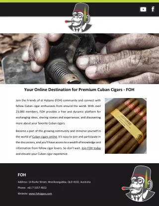 Your Online Destination for Premium Cuban Cigars – FOH