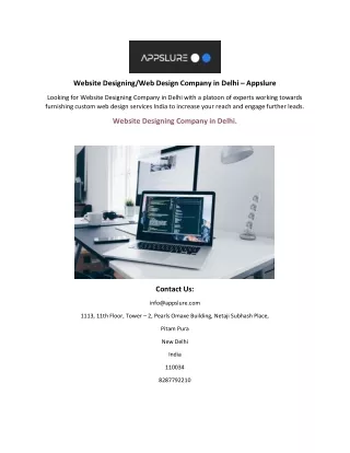 Website Designing Web Design Company in Delhi - Appslure
