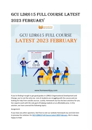 GCU LDR615 Full Course Latest 2023 February