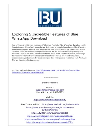 exploring 5 incredible features of blue whatsapp