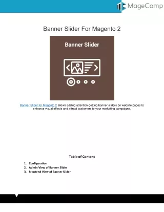 Magento 2 Banner Slider Extension