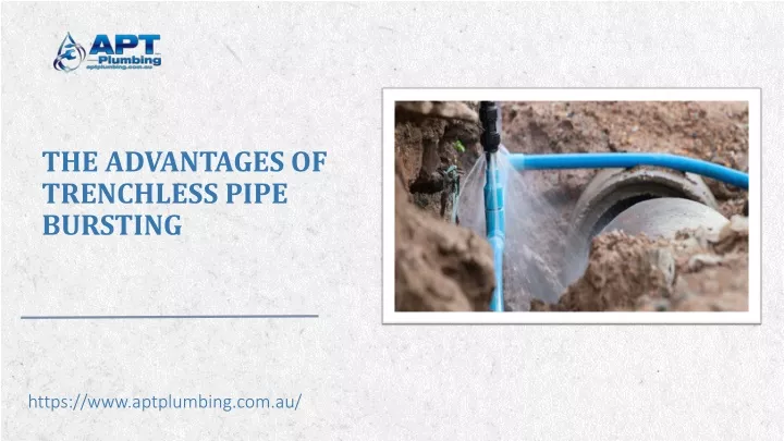 the advantages of trenchless pipe bursting