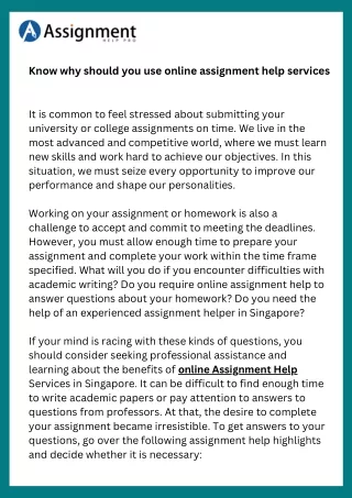 Assignment Help Singapore11