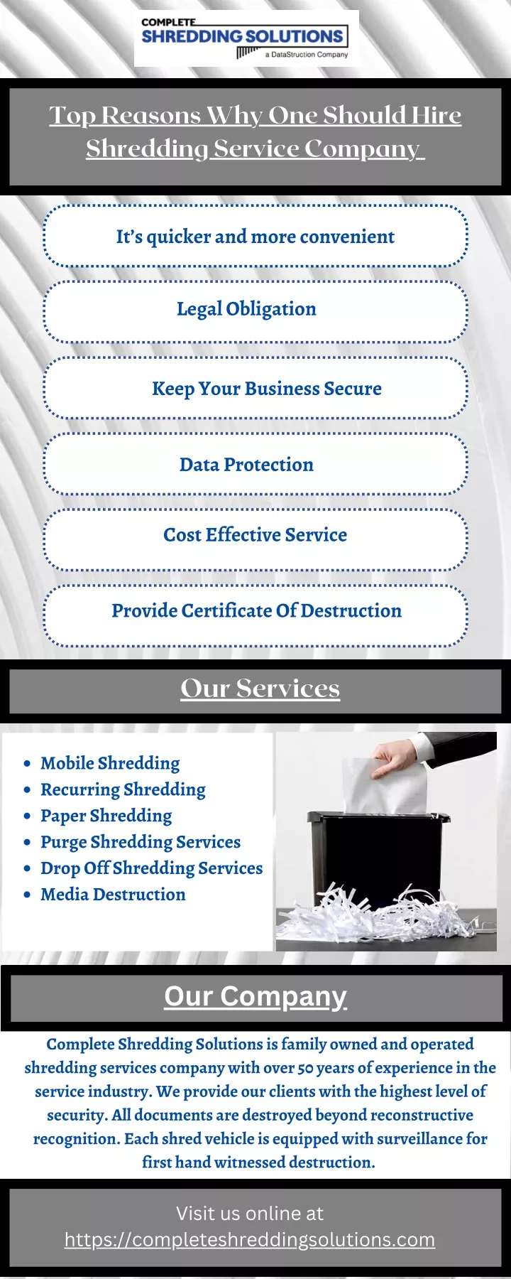 top reasons why one should hire shredding service