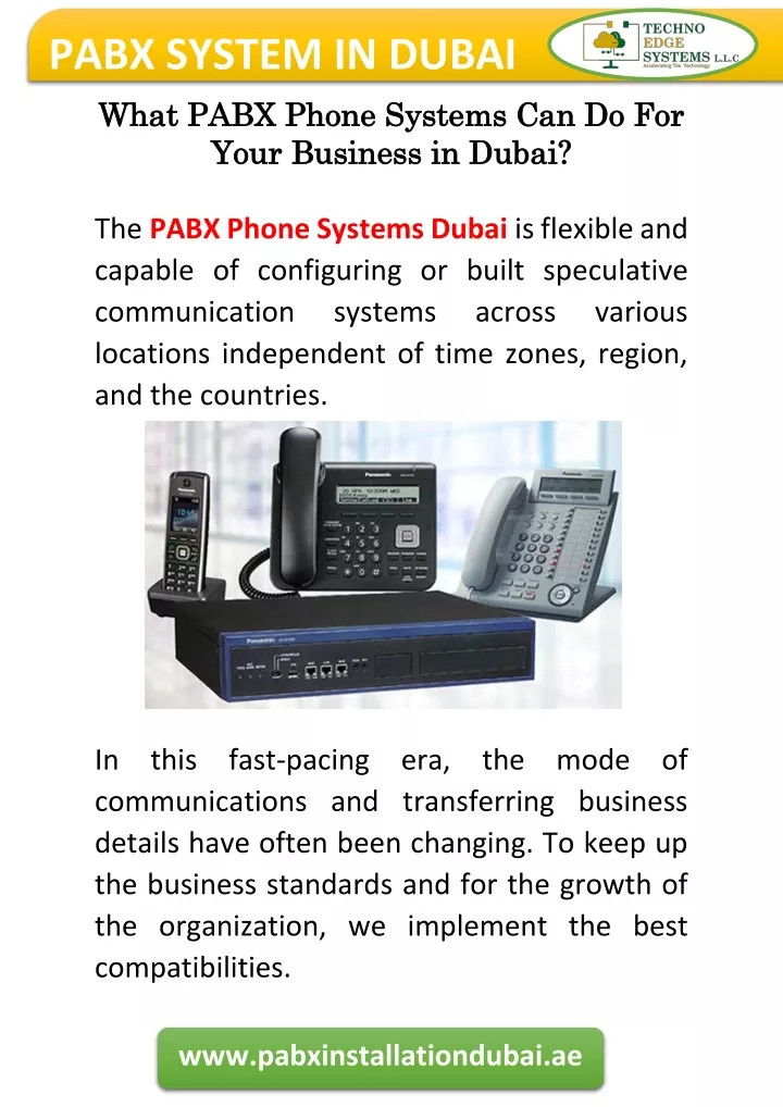 pabx system in dubai what pabx phone systems
