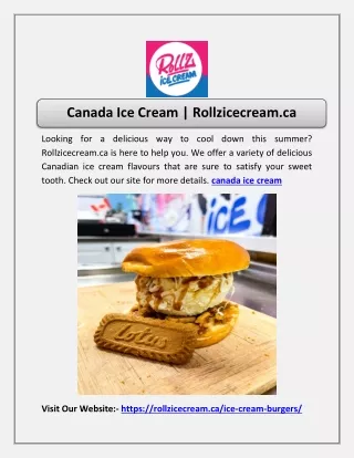 Canada Ice Cream | Rollzicecream.ca