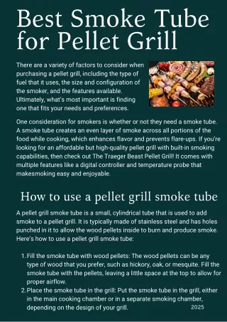Best Smoke Tube for Pellet Grill