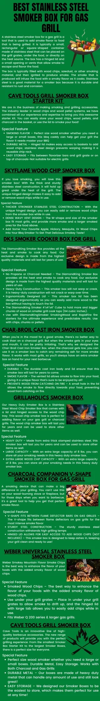 Best Stainless Steel Smoker Box For Gas Grill