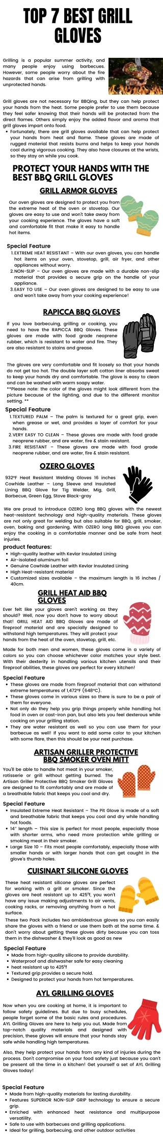 Top 7 Best Grill Gloves