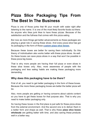 Pizza slice packaging tips from the best in the business