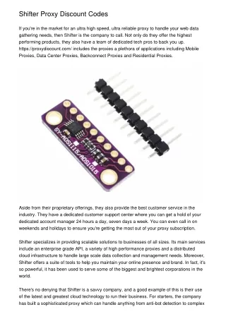 shifter proxy discount codes