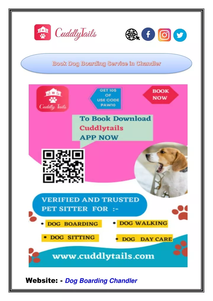 website dog boarding chandler