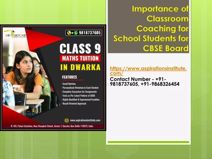 importance of classroom coaching for school students for cbse board