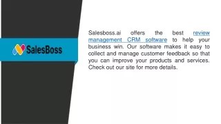 Review Management Crm Software  Salesboss.ai