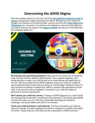overcoming the adhd stigma