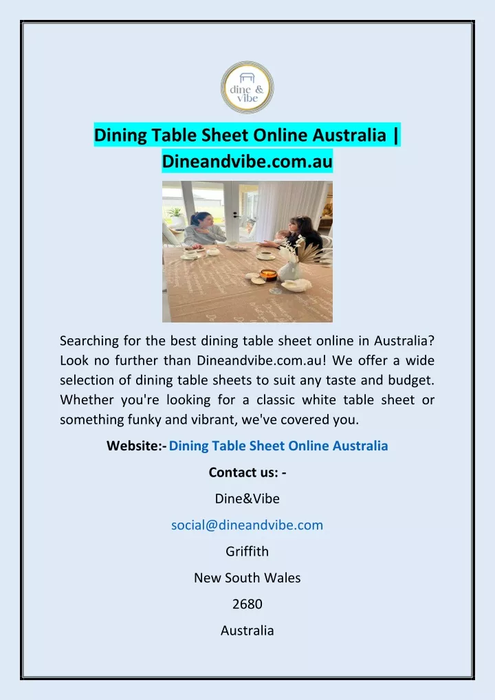 dining table sheet online australia dineandvibe