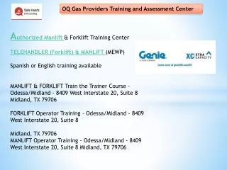 OQ Training and Assessment Center