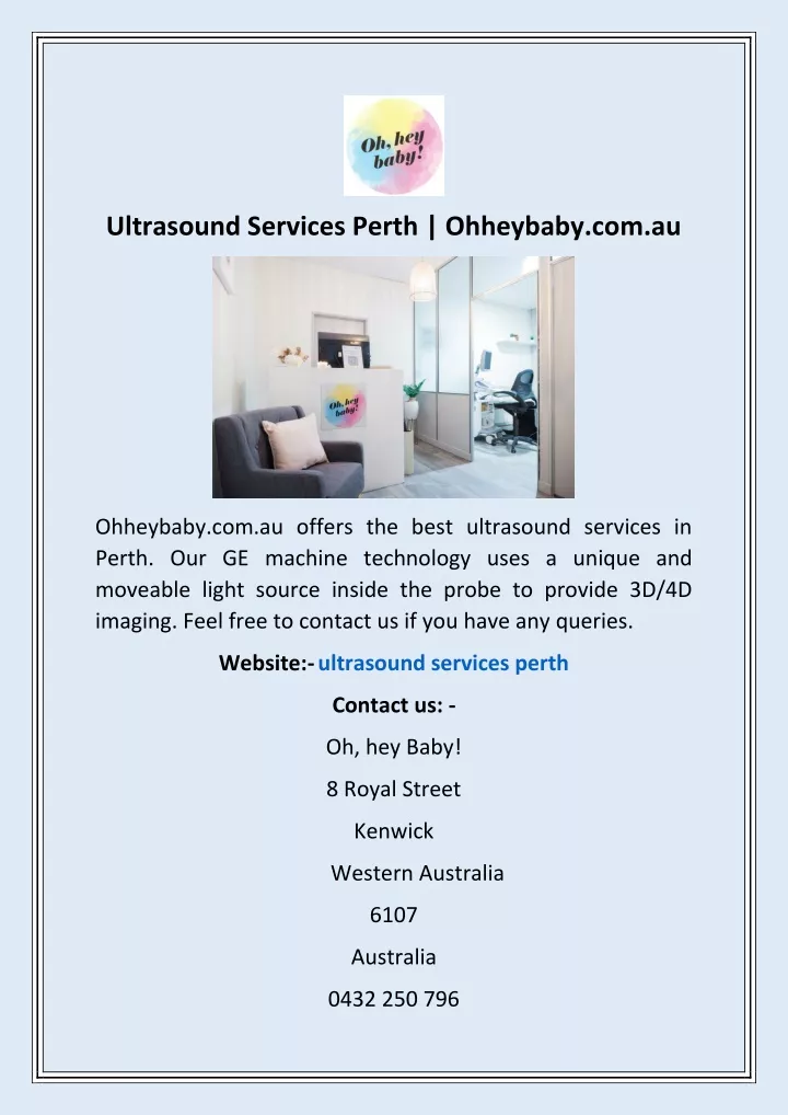 ultrasound services perth ohheybaby com au