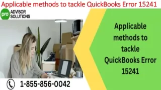applicable methods to tackle quickbooks error 15241