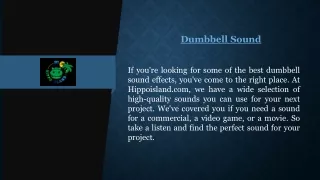 dumbbell sound