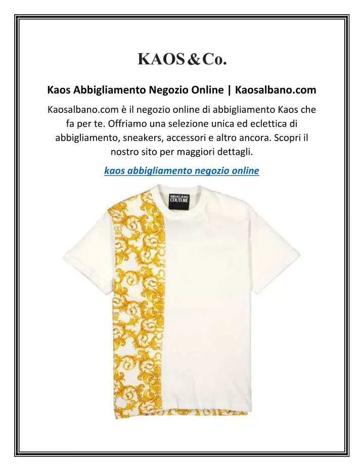 kaos abbigliamento negozio online kaosalbano com