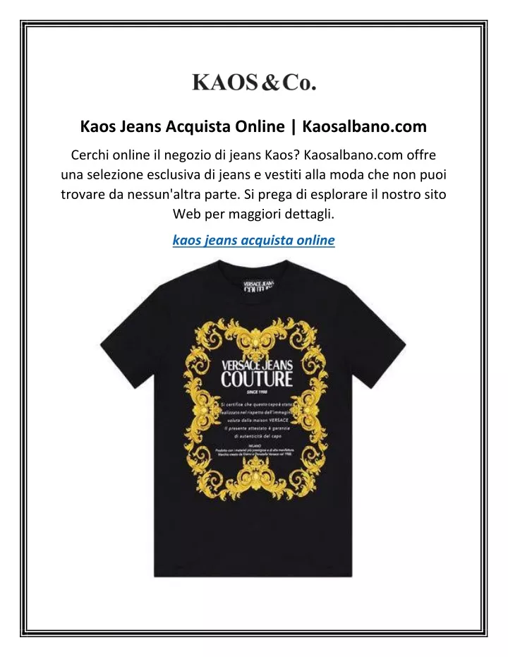 kaos jeans acquista online kaosalbano com