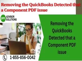 removing the quickbooks detected that a component pdf issue