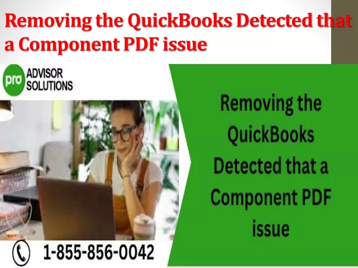 removing the quickbooks detected that a component pdf issue