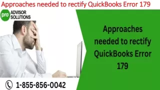 approaches needed to rectify quickbooks error 179