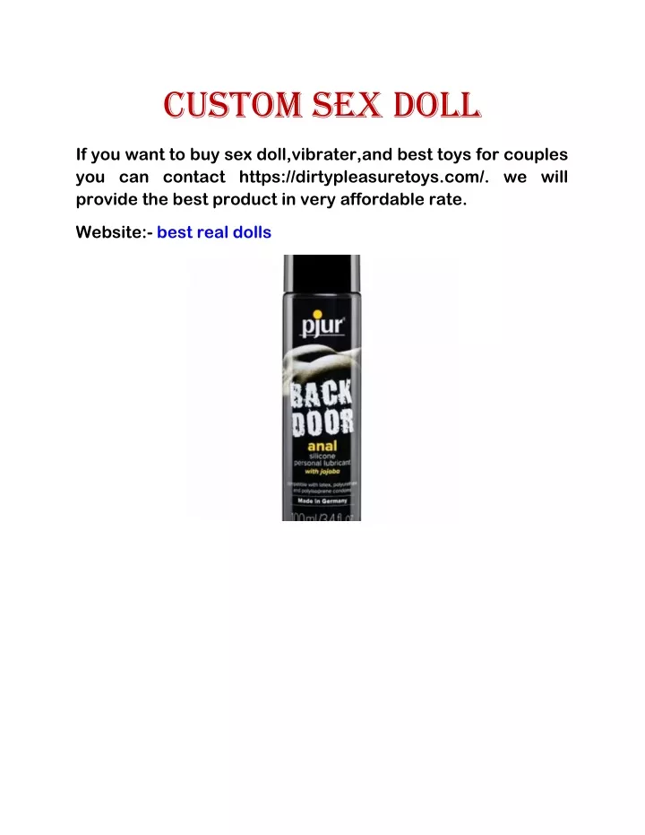 Ppt Custom Sex Doll Powerpoint Presentation Free Download Id 11943369