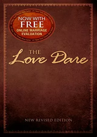 [READ] BOOK The Love Dare: New Revised Edition