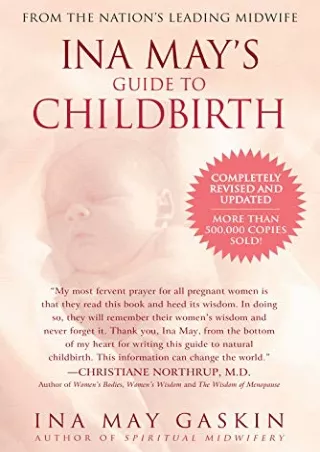 DOWNLOAD Ina May's Guide to Childbirth 'Updated With New Material'