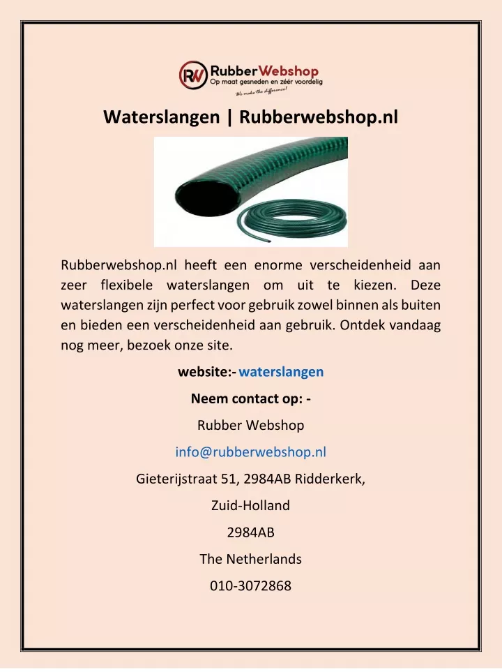 waterslangen rubberwebshop nl