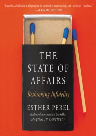 D!ownload ;Epub; The State of Affairs: Rethinking Infidelity