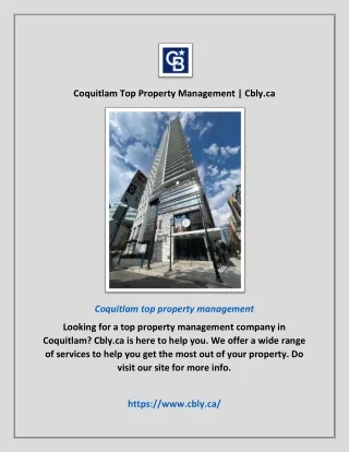 Coquitlam Top Property Management | Cbly.ca
