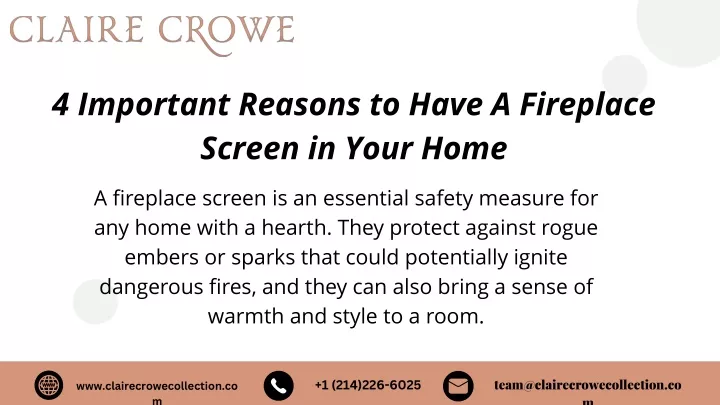 4 important reasons to have a fireplace screen