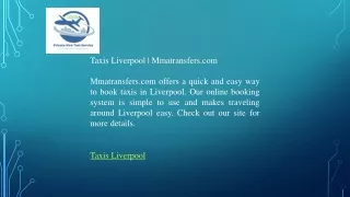 Taxis Liverpool  Mmatransfers.com